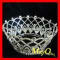 Corona redonda de la princesa del diamante, diseños similares disponibles, corona redonda del desfile, tiara nupcial de la joyería